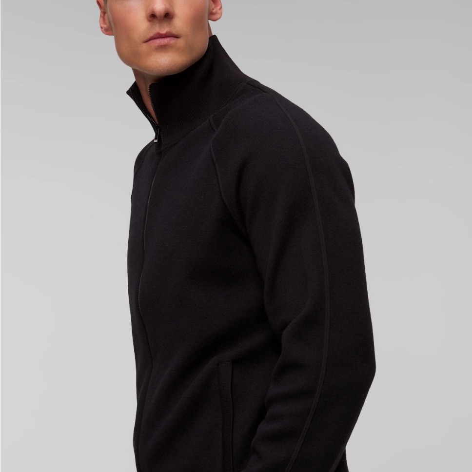 Hugo Boss Black Zip Up Sweater For Men